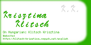 krisztina klitsch business card